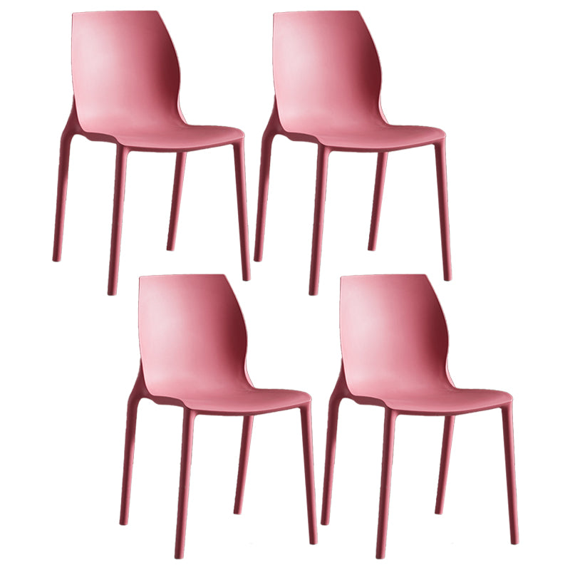 Chaises de salle à manger intérieure en plastique moderne chaise latéral solide