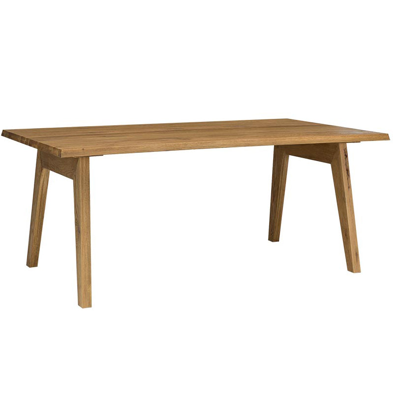 Solid Wood Contemporary Rectangular Dining Table Pine Wood Top Indoor Table