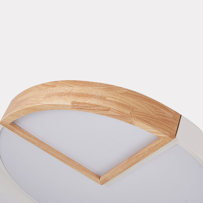 Luci rotonde a soffitto in legno Illuminazione a soffitto a LED da incasso per camera da letto