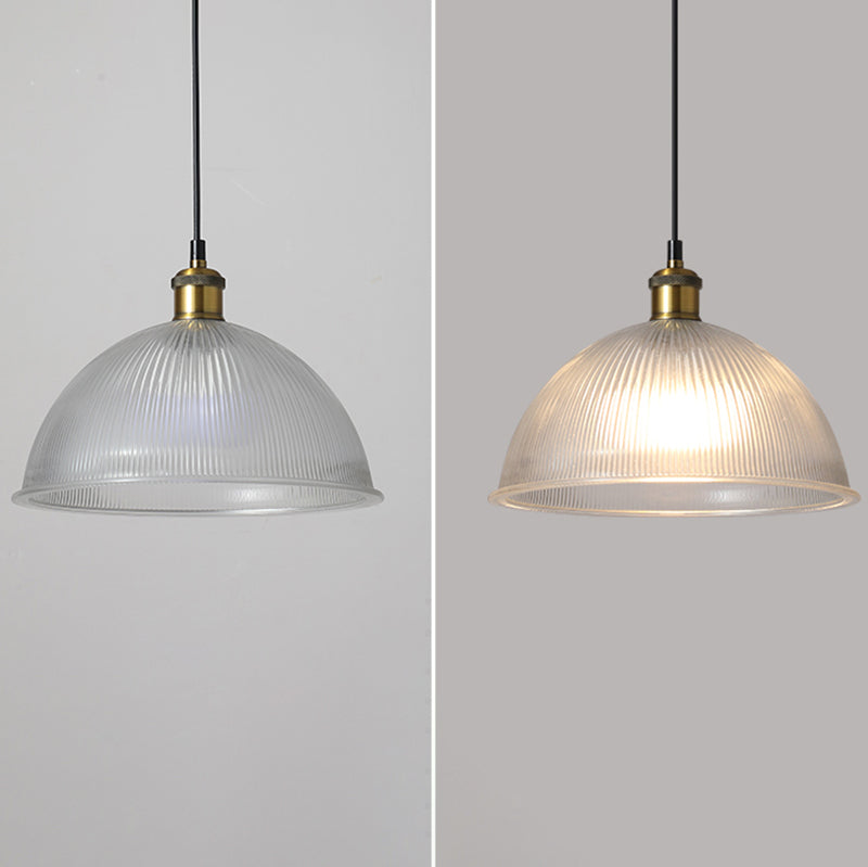 1-licht droplamp vintage messing glazen gearceerd restaurantophanging hanger licht