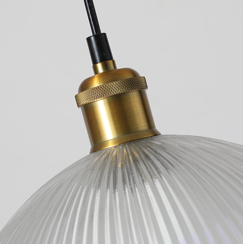 Lampada a goccia a 1 luce Vintage in ottone in vetro ombreggiato a sospensione a sospensione a sospensione