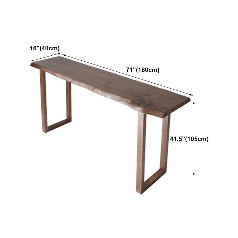 Brown Industrial Style Bar Table Solid Wood Casual Bar Table for Indoor