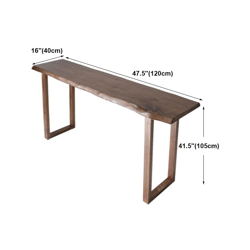 Brown Industrial Style Bar Table Solid Wood Casual Bar Table for Indoor