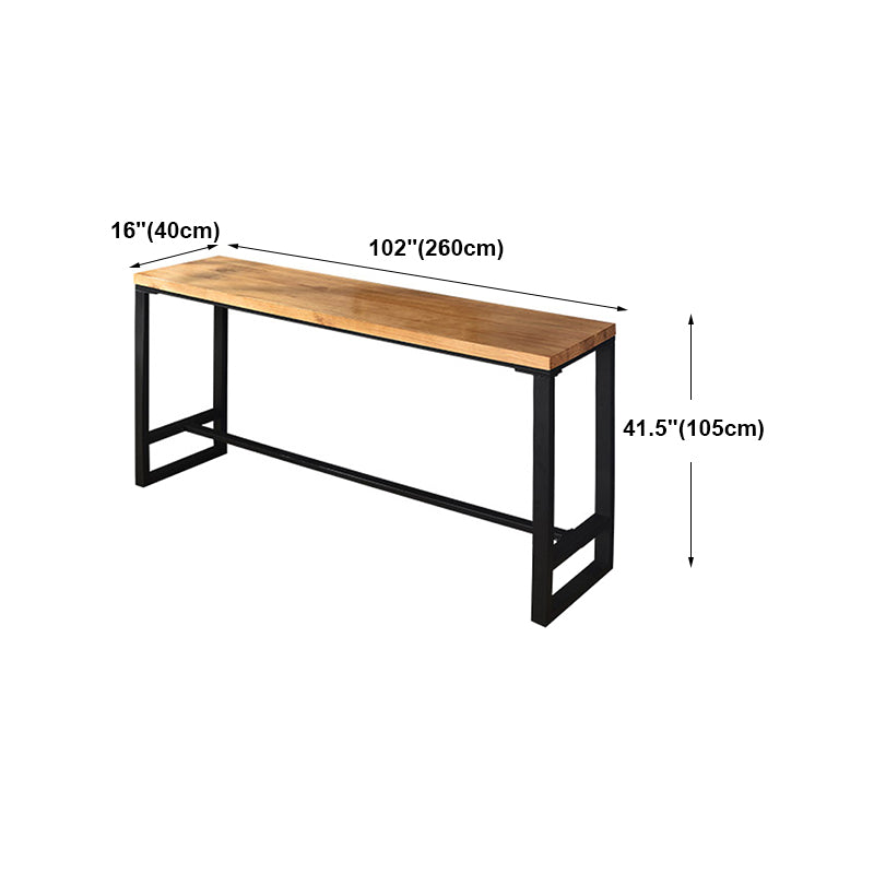 Brown Modern Style Solid Wood and Iron Table Dining Room Bar Table