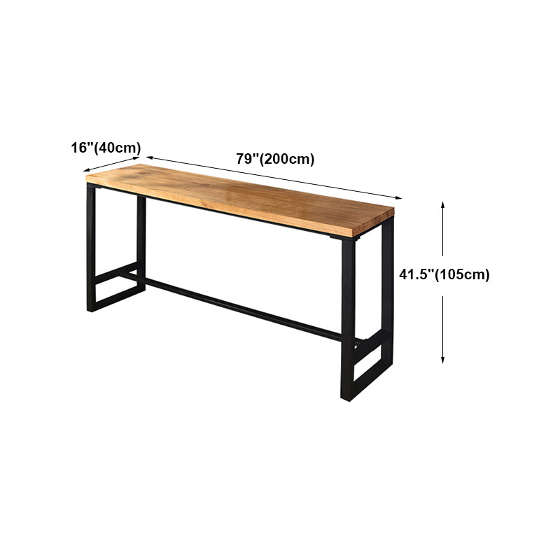 Brown Modern Style Solid Wood and Iron Table Dining Room Bar Table