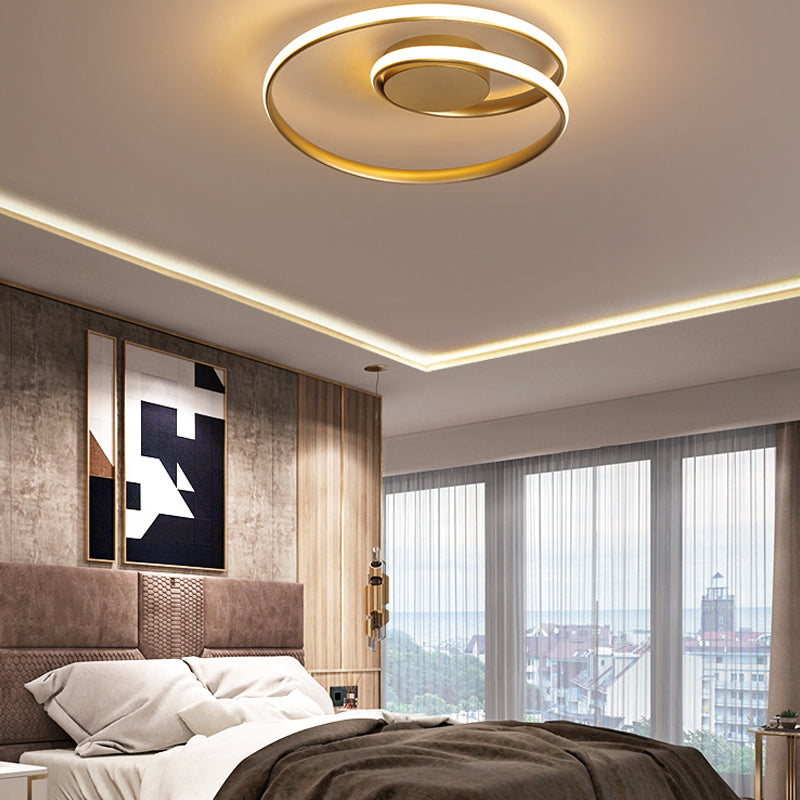 LED Ceiling Mounted Light Simplicity Flush Ceiling Light Fixtures with Silicone Shade