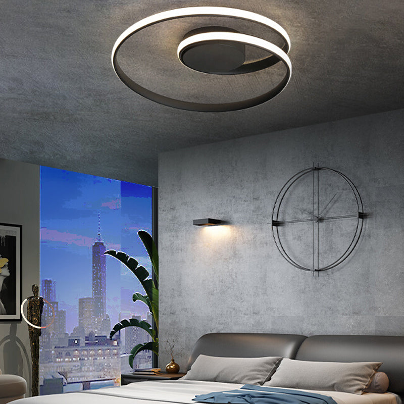 LED Ceiling Mounted Light Simplicity Flush Ceiling Light Fixtures with Silicone Shade