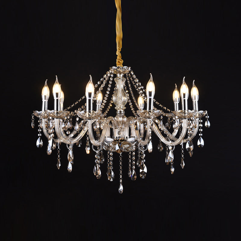 Candlestick Kronleuchter Leuchte Victorian Crystal Hanging Kronleuchter für Wohnzimmer