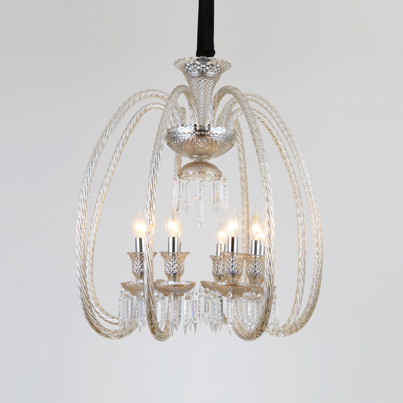 Lustre de style rustique luminaire luminaire cristal chandelier suspendu