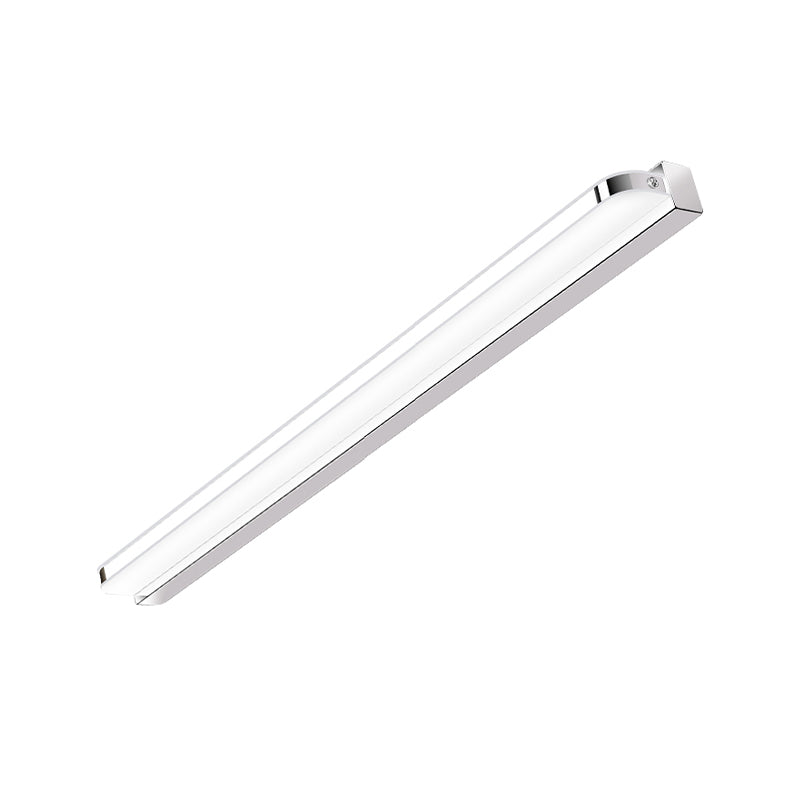 Plateado moderno simple luz de espejo simple lámpara de espejo led de metal nórdico para baño para baño