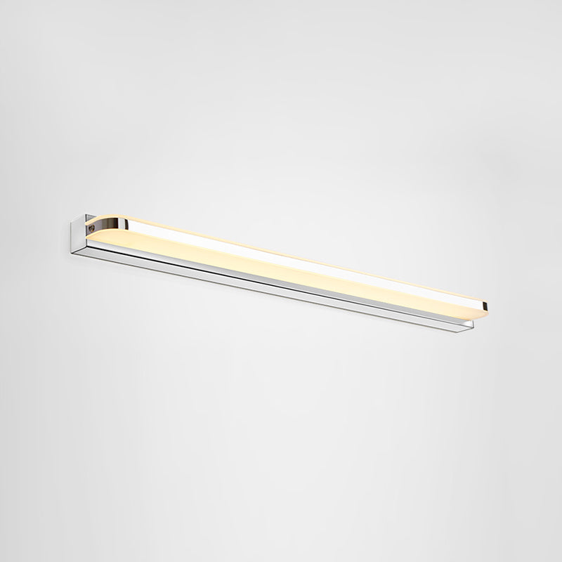 Plateado moderno simple luz de espejo simple lámpara de espejo led de metal nórdico para baño para baño