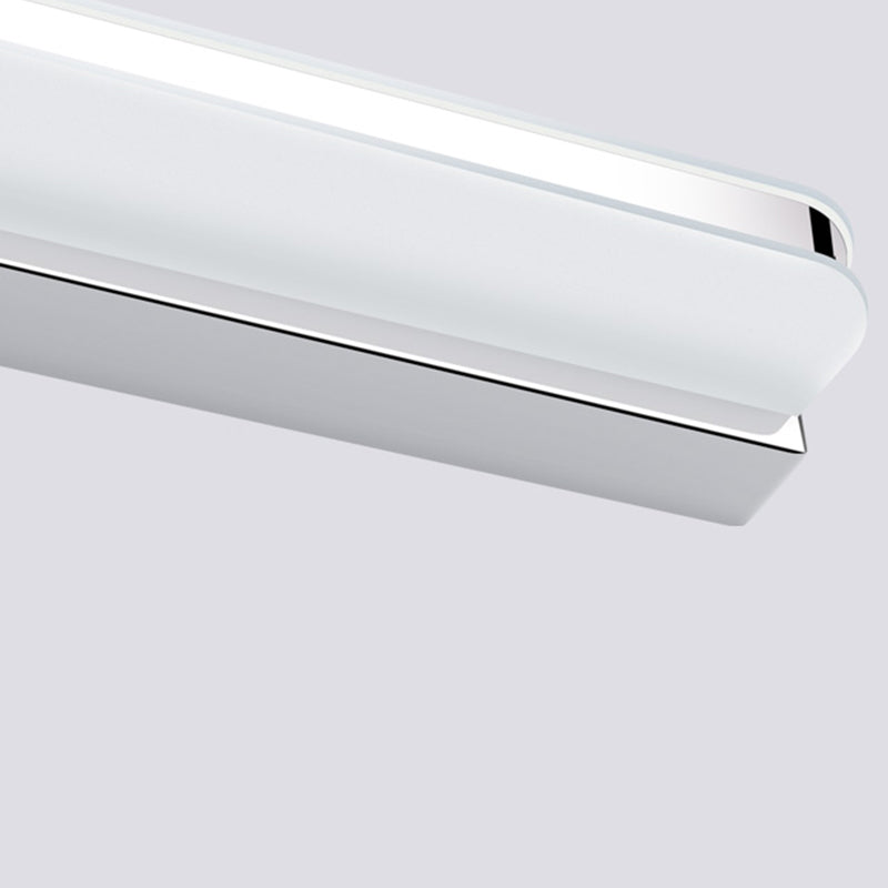 Plateado moderno simple luz de espejo simple lámpara de espejo led de metal nórdico para baño para baño