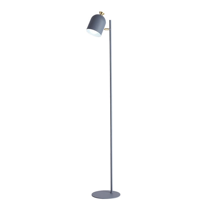 Macaron Cloche Shade Standing Lampe Metal 1 Hier-chambre au sol Light