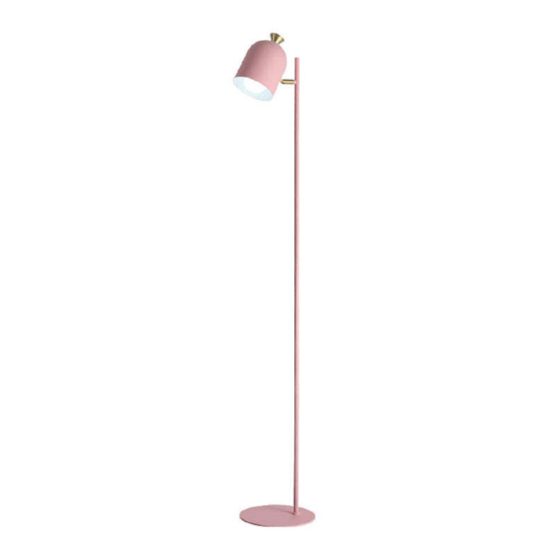 Macaron Cloche Shade Standing Lampe Metal 1 Hier-chambre au sol Light