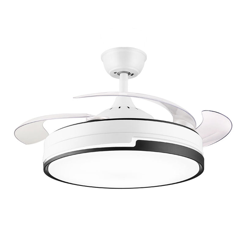 Nordic Metal Ceiling Fan Lamp 1-Head LED Semi Flush Mount Light Fixture