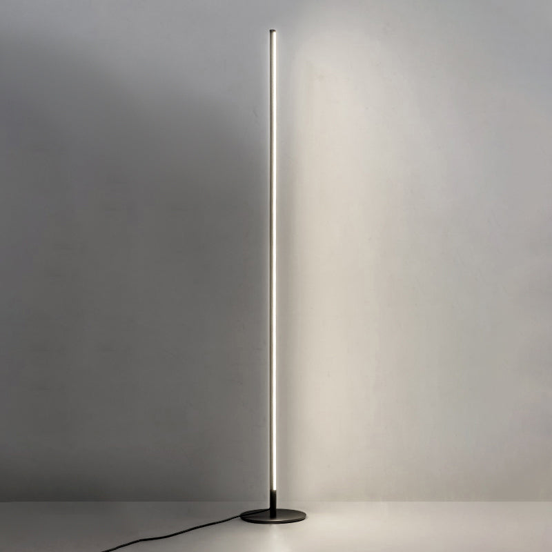 Linear Shape Metal Floor Lamp Modern Style 1 Light Floor Lamp Fixture