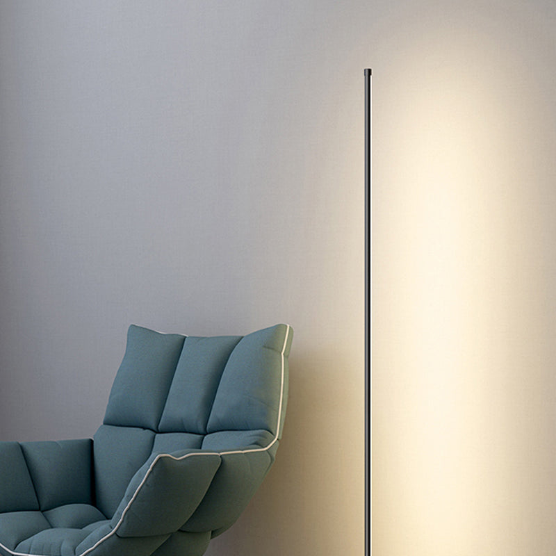 Linear Shape Metal Floor Lamp Modern Style 1 Light Floor Lamp Fixture