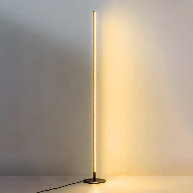 Linear Shape Metal Floor Lamp Modern Style 1 Light Floor Lamp Fixture