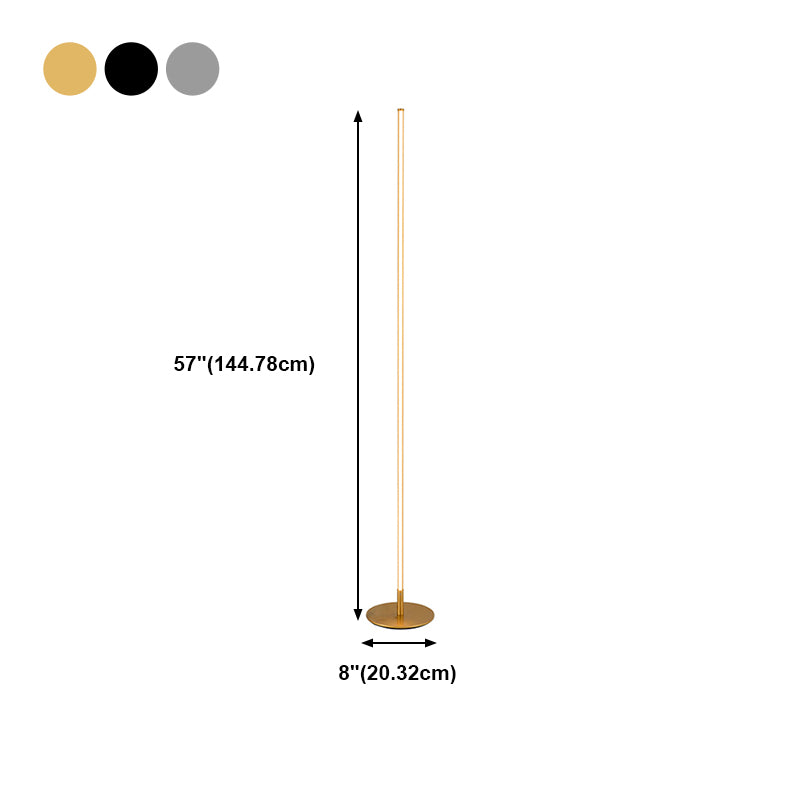 Lámpara de metal de forma lineal estilo moderno 1 lámpara de lámpara de luz