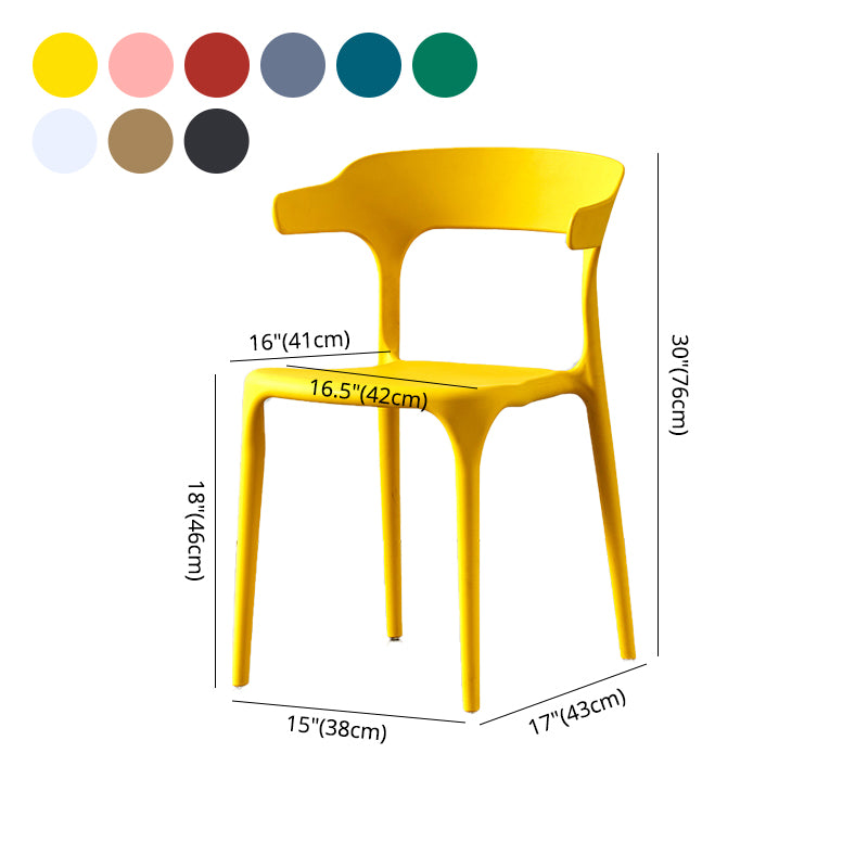 Skandinavischer Plastikküche Esszimmer Sessel offener Rückenstuhl