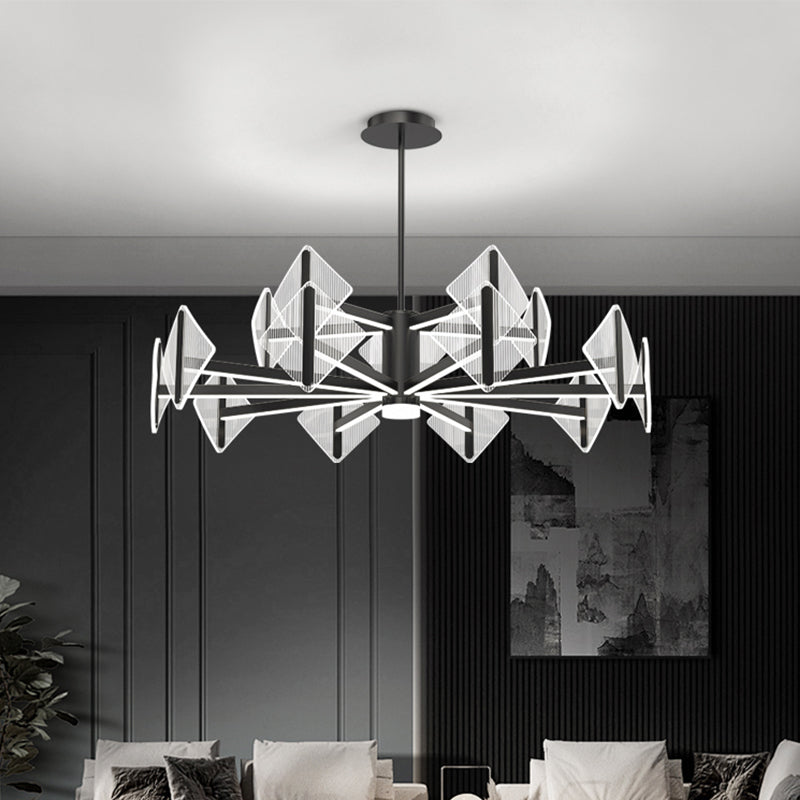 Acrylique Black suspendu suspension des lampes suspendues contemporaines pour le salon