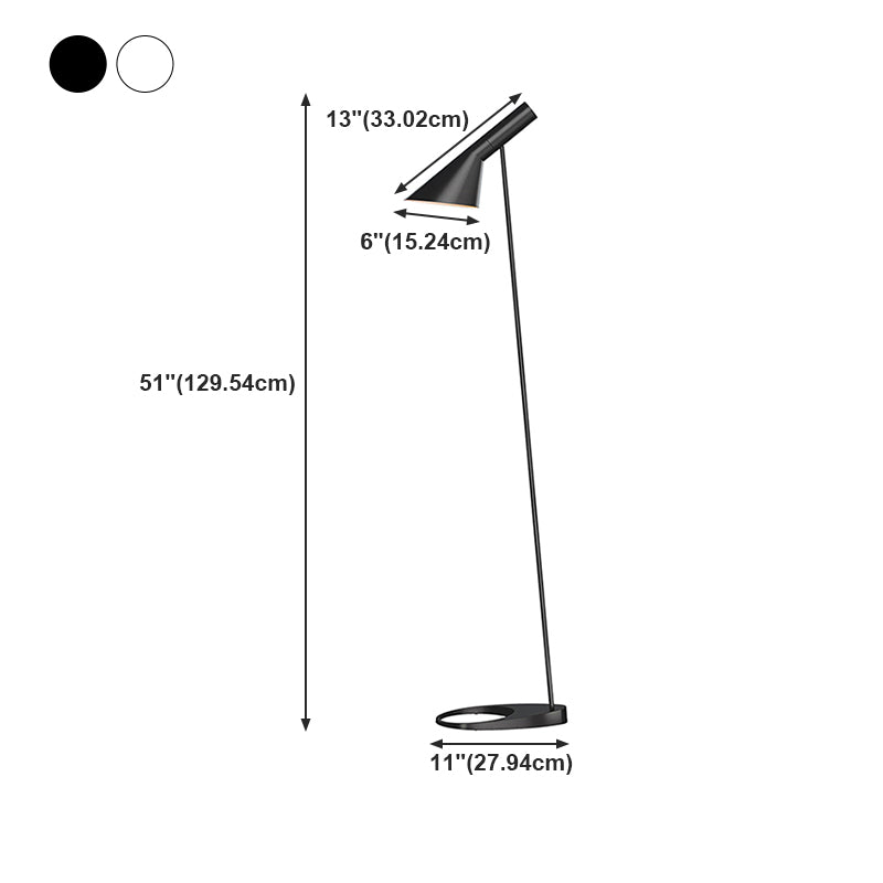 Forme d'entonnoir en métal Forme de la lampadaire Modern Style 1 Light Fermer LAMPURE