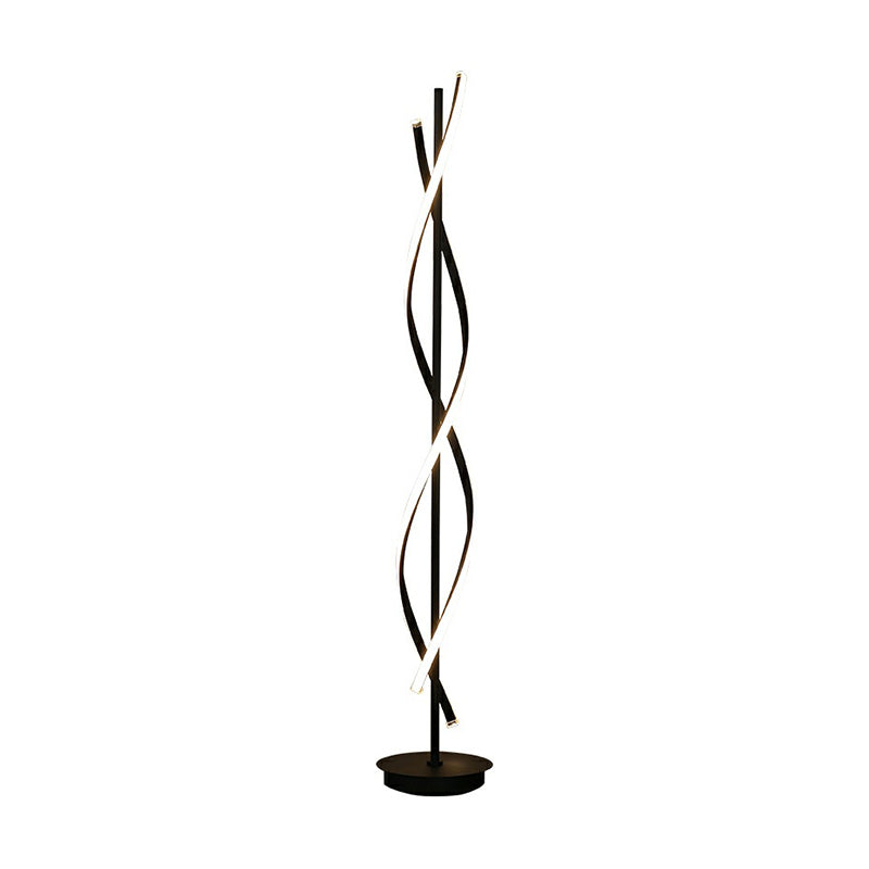 Metal Linear Shape Floor Lamp Modern Style 2 Lights  Floor Lamp Fixture