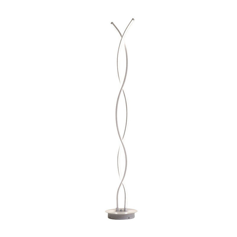 Metal Linear Shape Floor Lamp Modern Style 2 Lights  Floor Lamp Fixture