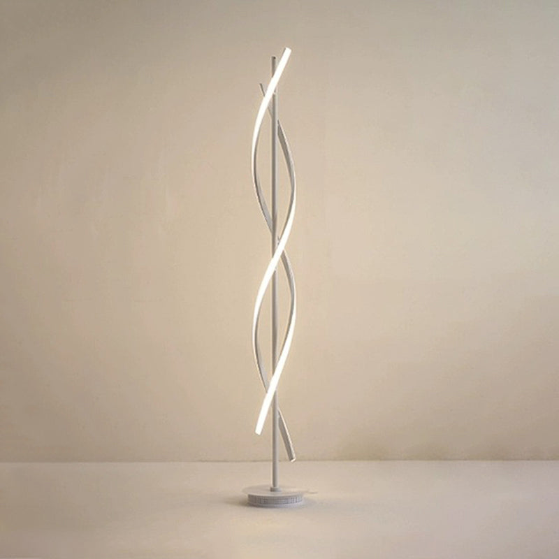 Metal Linear Shape Floor Lamp Modern Style 2 Lights  Floor Lamp Fixture