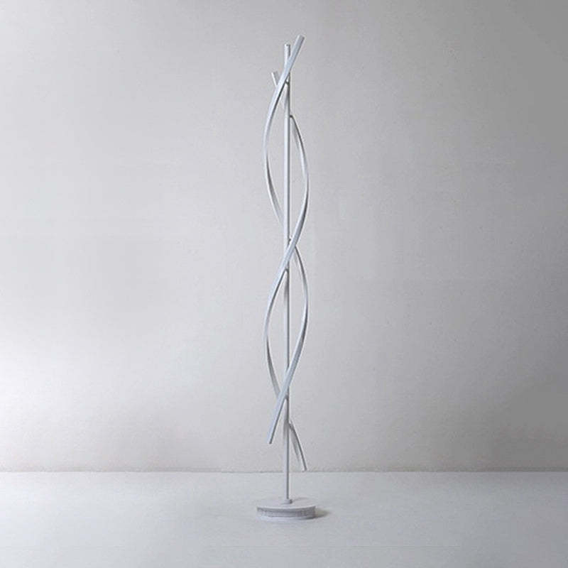 Metal Linear Shape Floor Lamp Modern Style 2 Lights  Floor Lamp Fixture