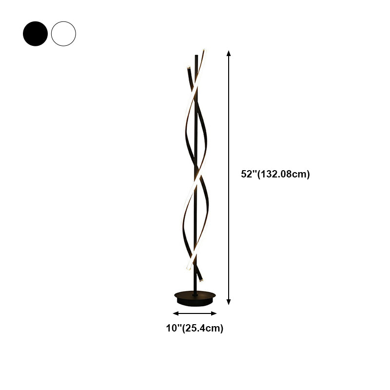 Metal Linear Shape Floor Lamp Modern Style 2 Lights  Floor Lamp Fixture