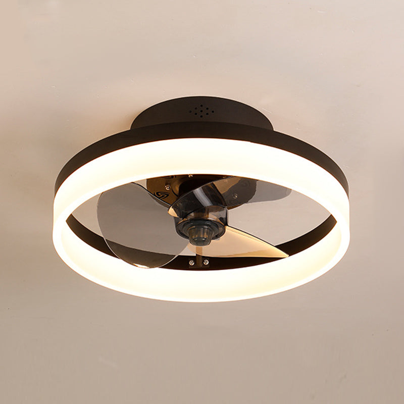 Éclairage de ventilateur de plafond de style moderne Métal 1 plafond léger lampe à fans pour chambre à coucher