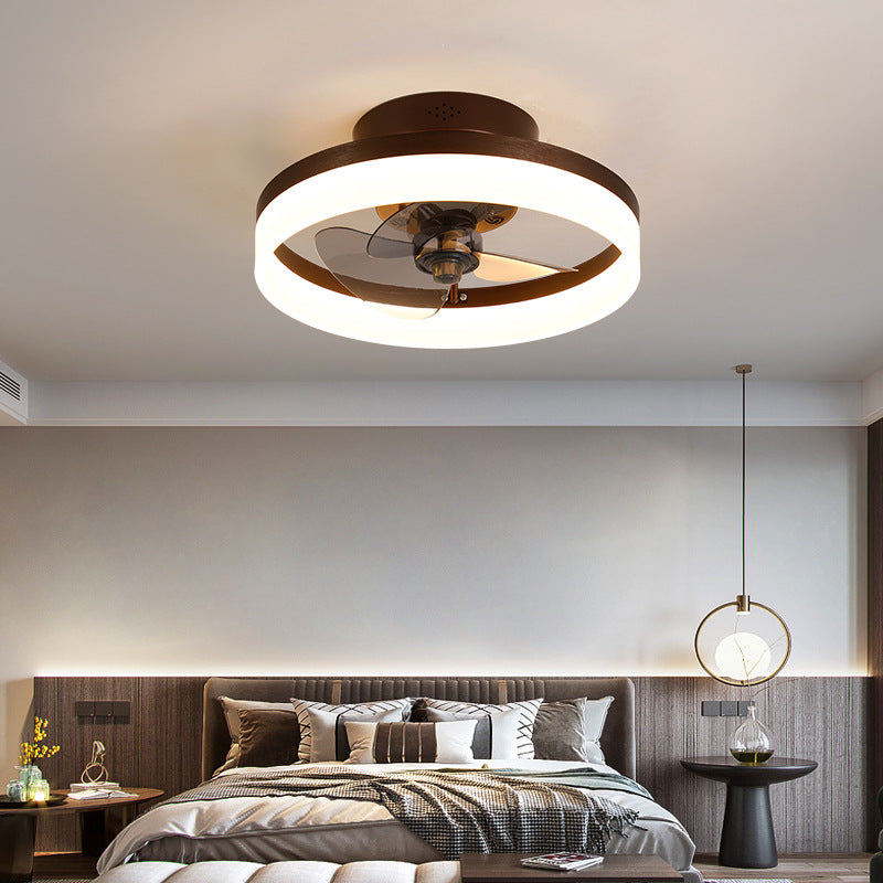 Éclairage de ventilateur de plafond de style moderne Métal 1 plafond léger lampe à fans pour chambre à coucher