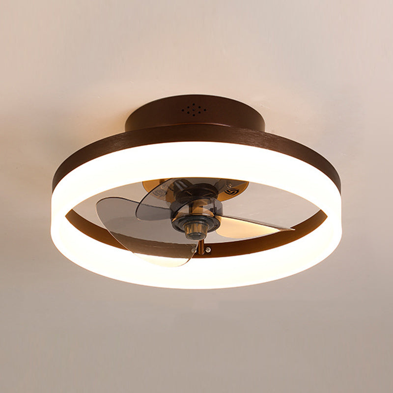 Éclairage de ventilateur de plafond de style moderne Métal 1 plafond léger lampe à fans pour chambre à coucher