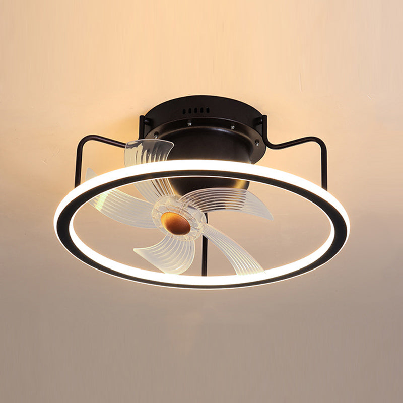 Éclairage de ventilateur de plafond de style moderne Métal 1 plafond léger lampe à fans pour chambre à coucher