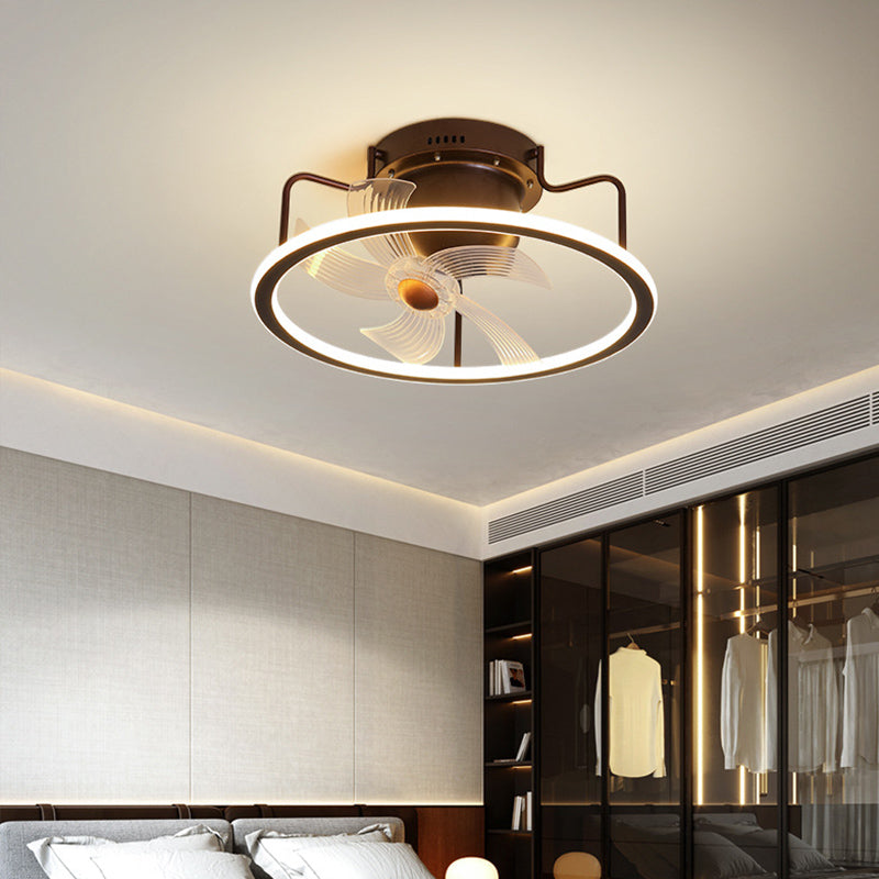 Éclairage de ventilateur de plafond de style moderne Métal 1 plafond léger lampe à fans pour chambre à coucher