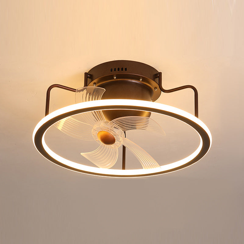 Éclairage de ventilateur de plafond de style moderne Métal 1 plafond léger lampe à fans pour chambre à coucher