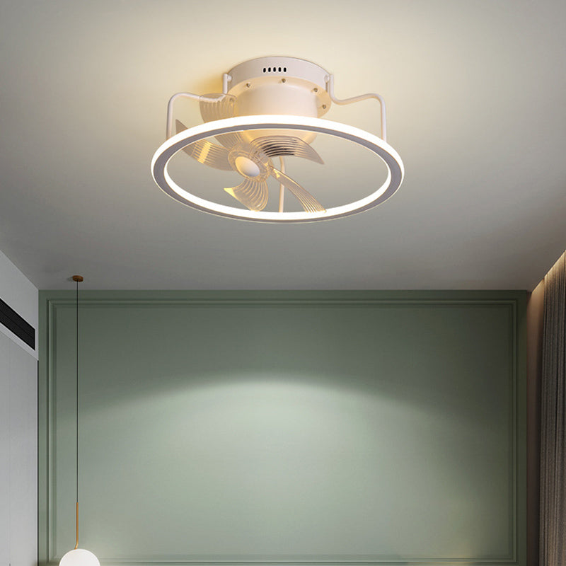 Éclairage de ventilateur de plafond de style moderne Métal 1 plafond léger lampe à fans pour chambre à coucher