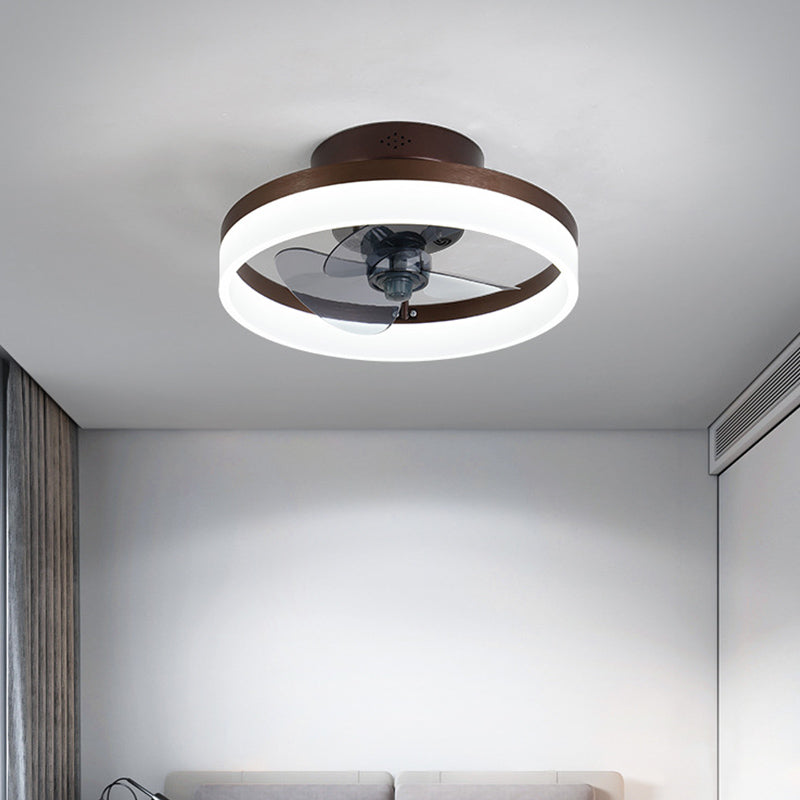 Éclairage de ventilateur de plafond de style moderne Métal 1 plafond léger lampe à fans pour chambre à coucher