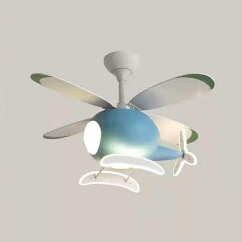 Éclairage de ventilateur de plafond de style pour enfants Metal 4 Plafond léger lampe à fans pour restaurant