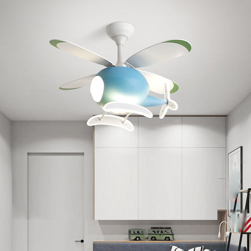 Kids Style Ceiling Fan Lighting Metal 4 Light Ceiling Fan Lamp for Restaurant