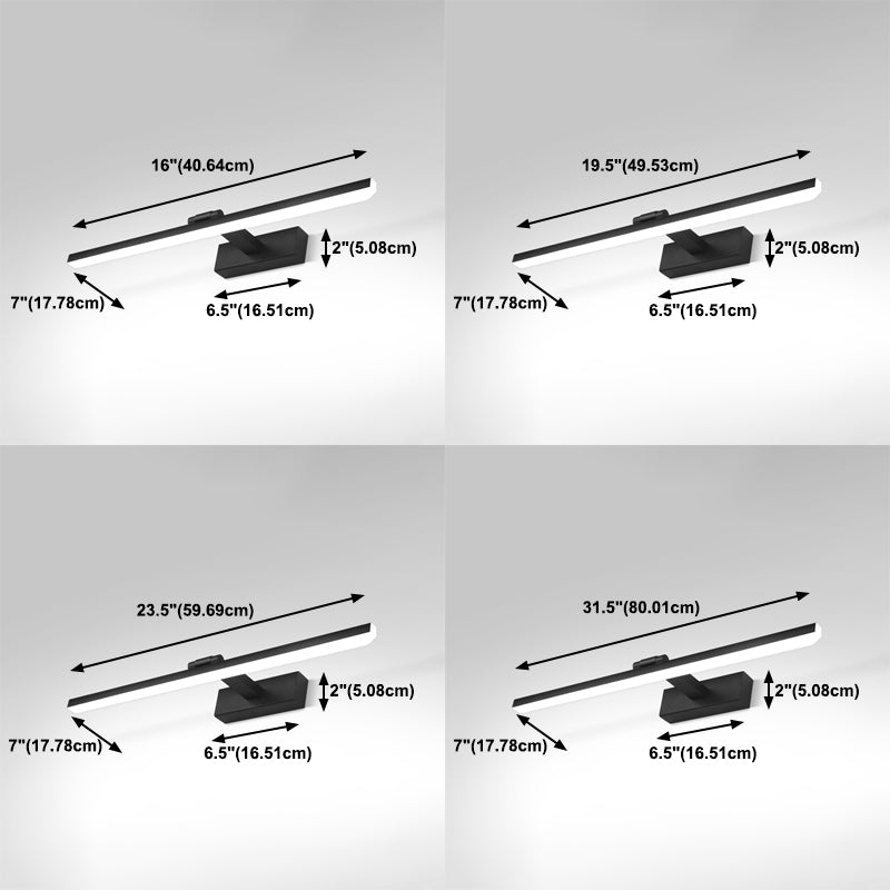 Luz de tocador LED lineal lámparas de pared moderna luz delantera de espejo moderno con sombra acrílica