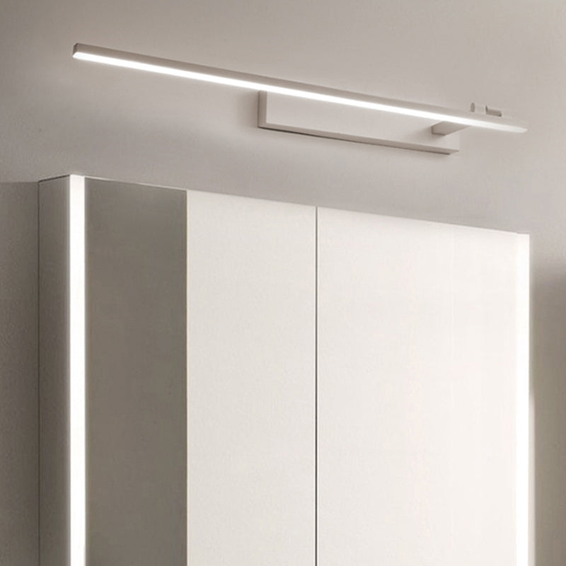 Lámpara de espejo lineal de metal lámpara de luz minimalista de pared LED de montaje liviano