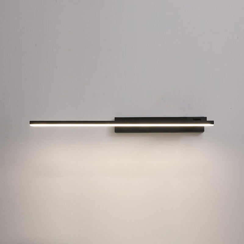 Lámpara de espejo lineal de metal lámpara de luz minimalista de pared LED de montaje liviano