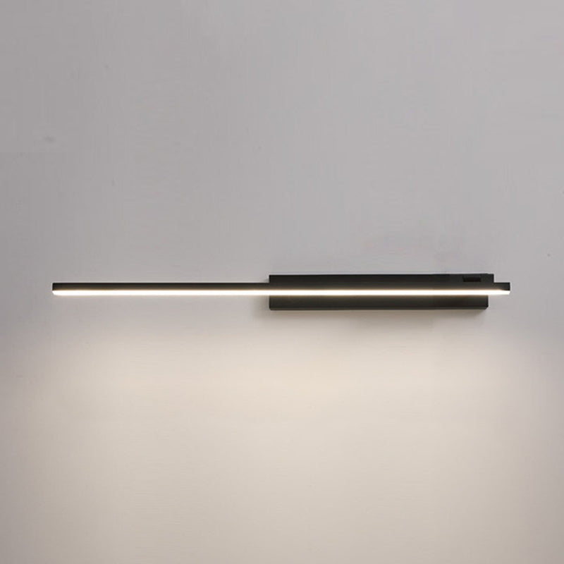 Lámpara de espejo lineal de metal lámpara de luz minimalista de pared LED de montaje liviano