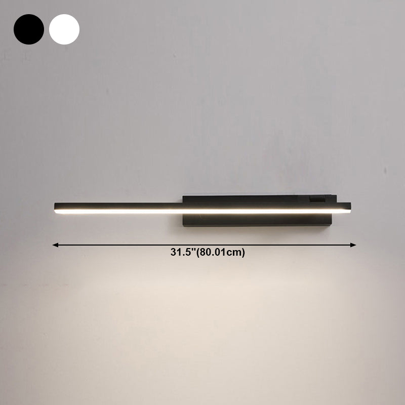 Lámpara de espejo lineal de metal lámpara de luz minimalista de pared LED de montaje liviano