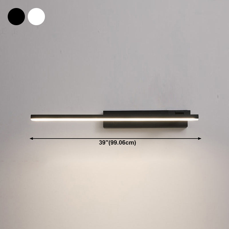 Lámpara de espejo lineal de metal lámpara de luz minimalista de pared LED de montaje liviano