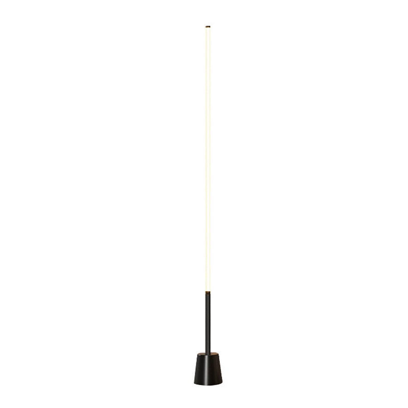 Linear LED Floor Lamp Simplicity Acrylic Bedside Standing Light in Black