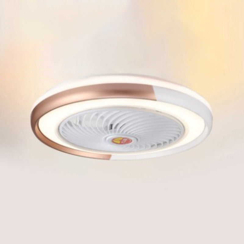 Éclairage de ventilateur rond moderne Metal LED chambre semi-flush Light Light