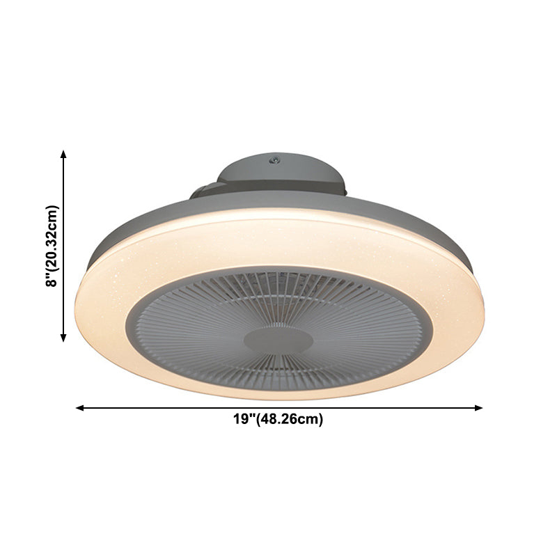 RGB Flush Mount ventilateur Light Modern Chambre Bluetooth Musique semi-flush Mount Light